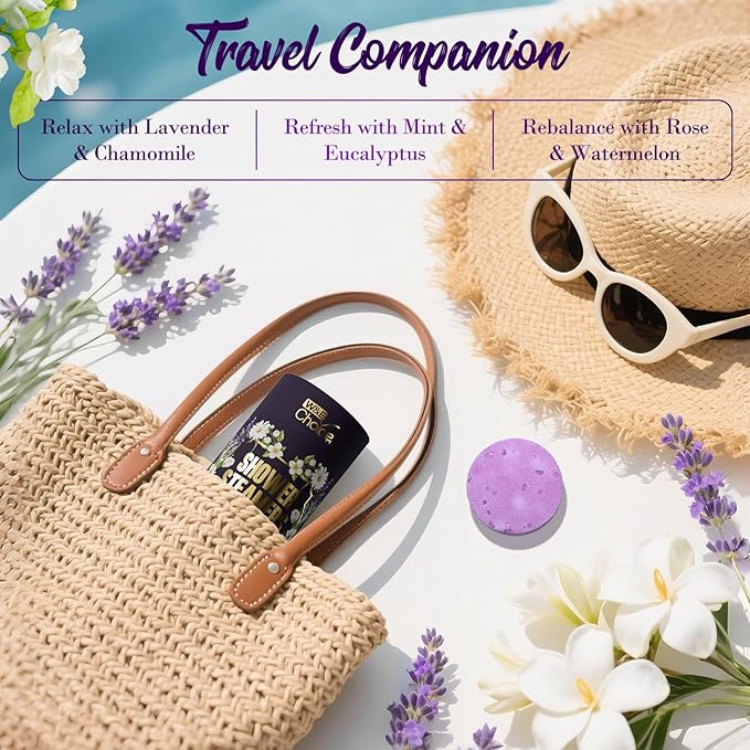 W&E Choice Shower Steamers Aromatherapy 8 Counts, Christmas Gifts for Women, Shower Bombs with Natural Essential Oils for Daily Relaxation & Stress Relief, Birthday Gifts for Wife, Mom