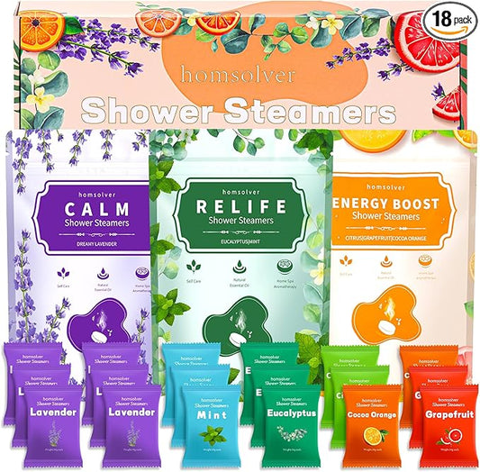 18 Pack Valentines Galentines Romantic Day Birthday Gifts for Her, Shower Steamers Aromatherapy Valentines Birthday Gifts for Her, Mom, Sisters, Best Friend, Luxury Relaxation Self Care Relief Relax