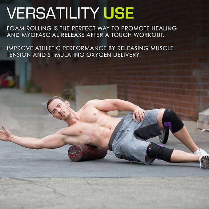 ProsourceFit High Density Foam Rollers Long, Firm Full Body Athletic Massage Tool for Back Stretching, Yoga, Pilates, Post Workout Muscle Recuperation