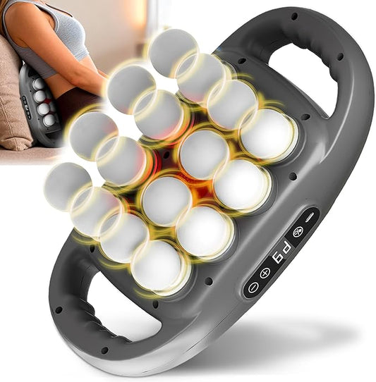 16 Head Massage Gun Deep Tissue,Percussion Massager for Muscle Relief,9 Speeds & 9 Intensities Muscle Massage Gun for Shoulders, Waist, Legs, Athletes & Office Staff