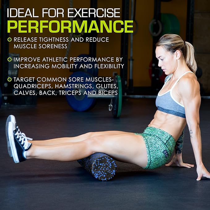 ProsourceFit High Density Foam Rollers Long, Firm Full Body Athletic Massage Tool for Back Stretching, Yoga, Pilates, Post Workout Muscle Recuperation