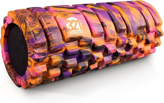 321 Strong Foam Roller - Medium Density Deep Tissue Massager for Muscle Massage and Myofascial Trigger Point Release, with 4K eBook