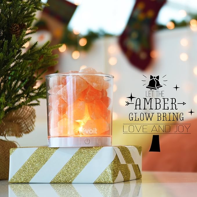 LEVOIT Himalayan Salt Lamp Crystal Rock, Hymilain Sea Salt Lamps, Pink Crystal Salt Rock Lamp,Gift Lamp, Night Light,(ETL Certified) Dimmable Touch Switch, Cora