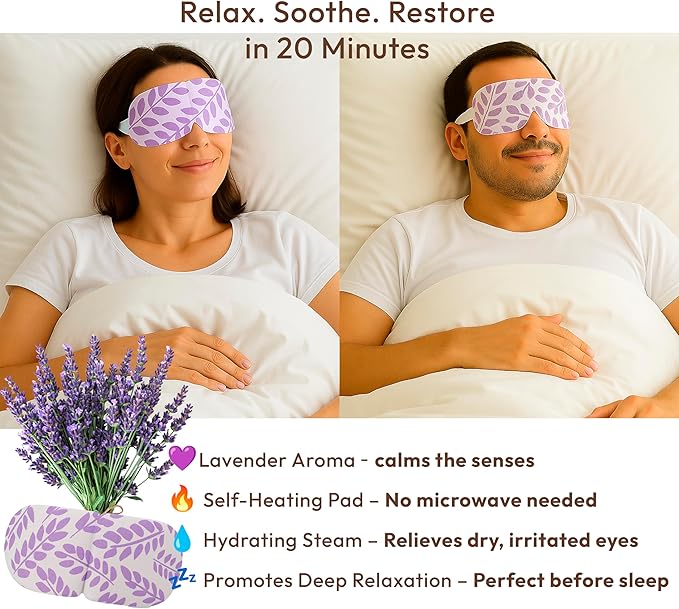 Acupressure Mat & Pillow Set + Lavender Self Heating Steam Eye Mask for Stress Relief, Pain Relief, Better Sleep & Deep Relaxation