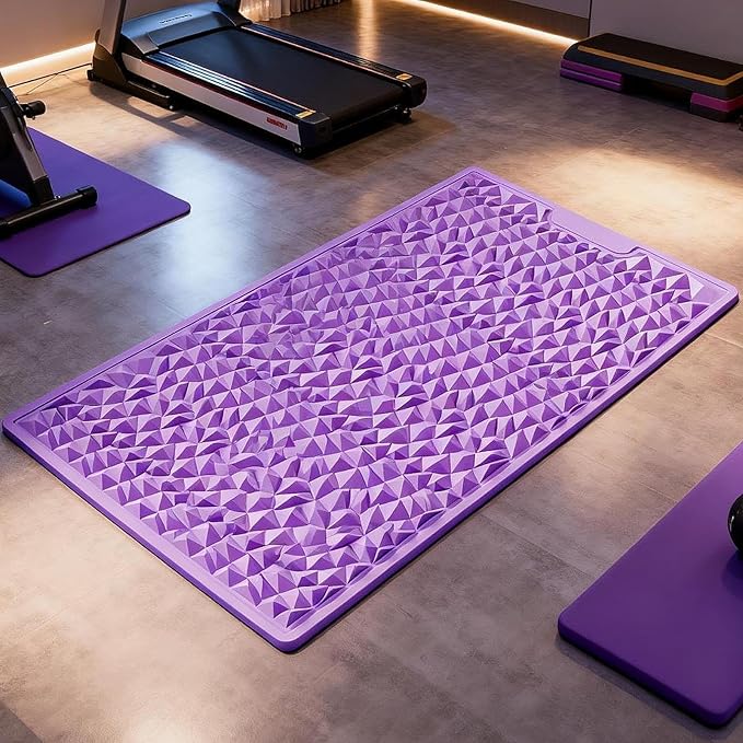 misppro Foot Massage Pad Pressure Point Pad Relaxing Portable Acupressure Mat Reflexology Mats for Dorm Gym Living Room- Purple