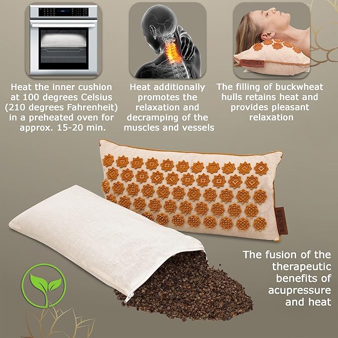 Glanzstück Berlin® Health Collection XXL Acupressure Mat Set for Full Body for Tension Headaches Back Pain Stress