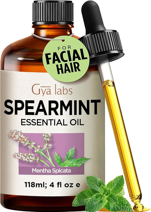 Gya Labs Spearmint Essential Oil - 4 Fl Oz - for Hair, Skin, Diffuser, Aromatherapy & DIY Candle Making Scent