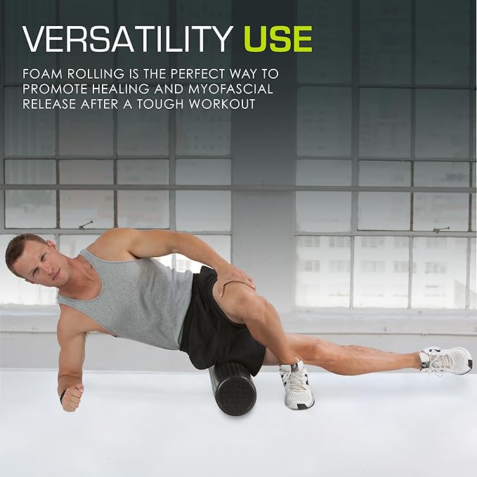 ProsourceFit High Density Foam Rollers Long, Firm Full Body Athletic Massage Tool for Back Stretching, Yoga, Pilates, Post Workout Muscle Recuperation