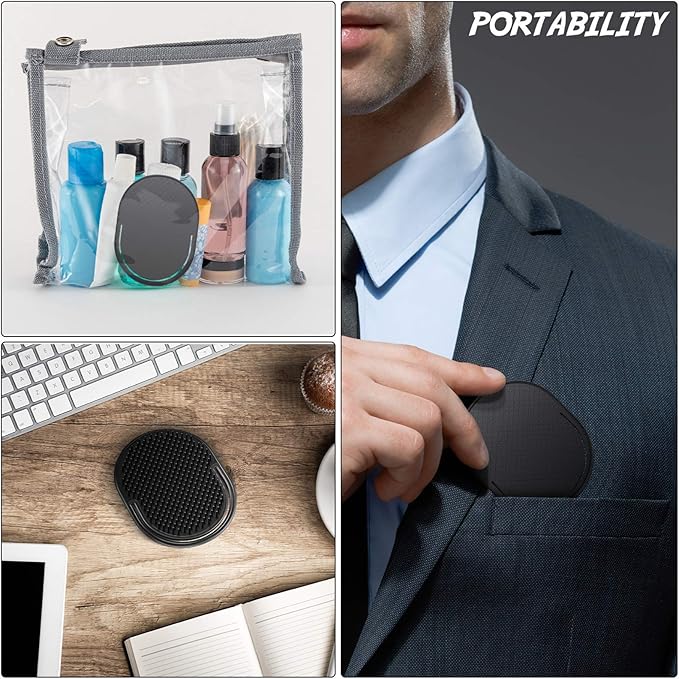 Patelai 6 Pieces Pocket Palm Combs Pocket Brush, Shampoo Brushes, Scalp Massager Hair Brush Comb for Men Travel