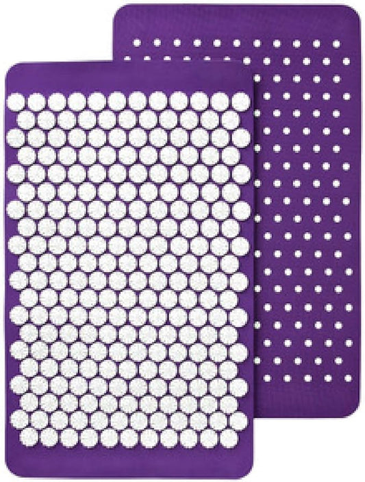 Spoonk AcuOM Acupressure Mat, Purple - Center & Calm Your Mind, Ease Muscle Stiffness & Pain - Light, Portable & Easy to Clean - Made from TPE Recycling Material - Travel Bag Included