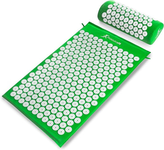 ProsourceFit Acupressure Mat and Pillow Set for Back/Neck Pain Relief and Muscle Relaxation