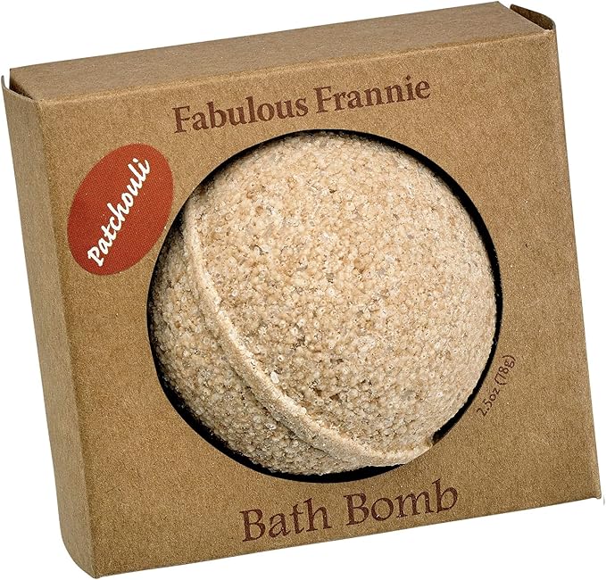 Fabulous Frannie Patchouli Natural, Handmade Bath Bomb Gift Set, Rich in Essential Oil, Mineral Salt, Coconut Oil, Witch Hazel, 2.5oz (Pack of 1)