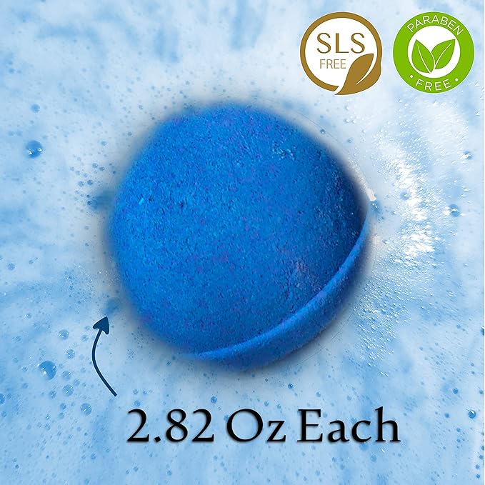 Men's Bath Bombs Gift Set. 24 Therapeutic Shea Bath Bombs for Men! Large Spa Fizzers with Moisturizing & Essential Oils. Aromatherapy Bath Bomb Set Makes Best Gift Set for Men, Husband, Boyfriend etc