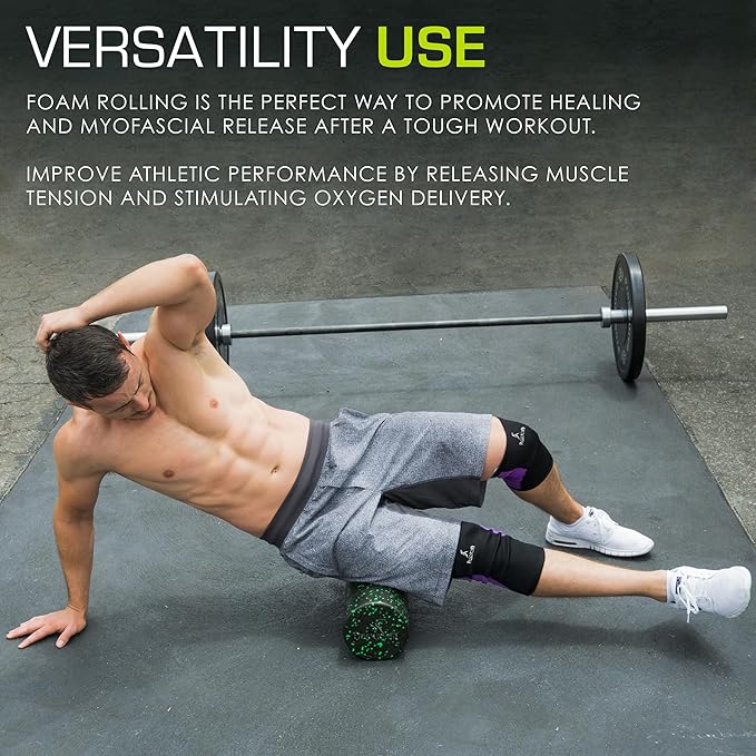 ProsourceFit High Density Foam Rollers Long, Firm Full Body Athletic Massage Tool for Back Stretching, Yoga, Pilates, Post Workout Muscle Recuperation