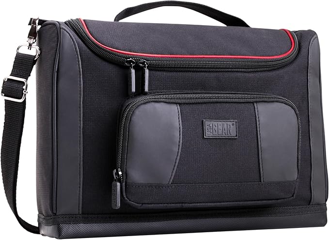 USA Gear Massage Gun Carrying Case - Massage Gun Case with Water Resistant Exterior, Customizable Interior Compatible with Theragun Prime Plus, Hyperice Hypervolt, Theragun Pro & More