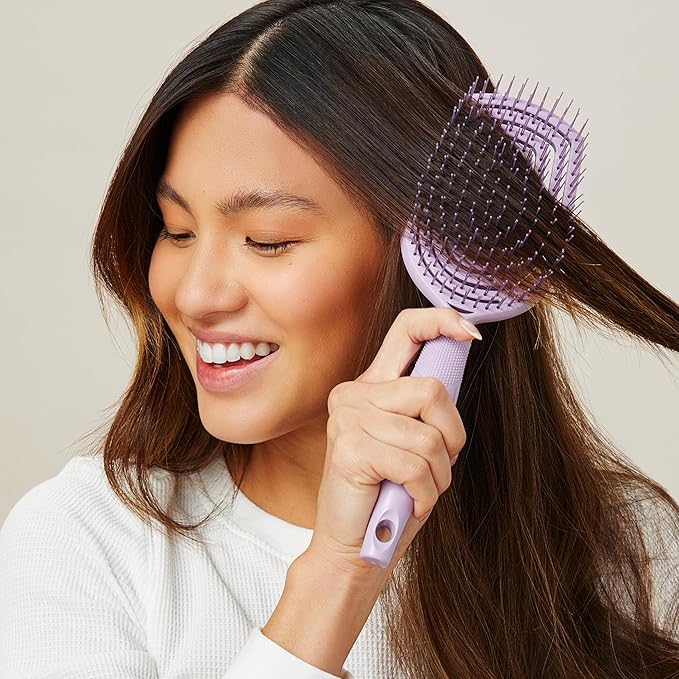 Conair Scalp Care Detangling hairbrush - Curly Hair Brush - Scalp Massager - hairbrushes for women & men - detangler for all lengths - can use wet or dry - Paddle