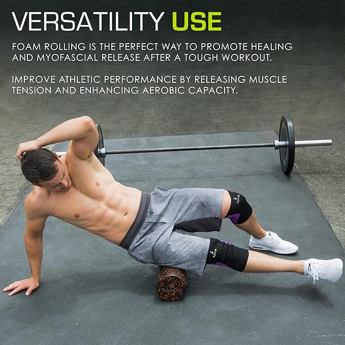 ProsourceFit High Density Foam Rollers Long, Firm Full Body Athletic Massage Tool for Back Stretching, Yoga, Pilates, Post Workout Muscle Recuperation